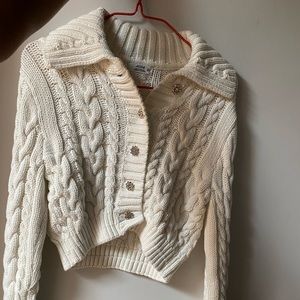 WHITE/CREAM CARDIGAN